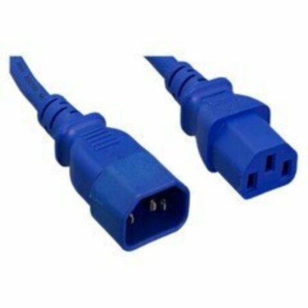 SWE-TECH 3C Computer / Monitor Power Extension Cord, Blue, C13 to C14, 14AWG, 15 Amp, 6 foot FWT10W2-02206BL